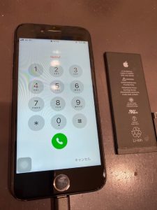 《八尾市本町より》iPhone７のバッテリー交換でご来店です！