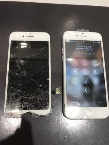 iPhone7画面液晶交換修理／ガラスがどんなにバキバキでも修理可能！